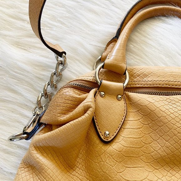 Michael Kors Soft Leather Snake Embossed Bag Purse - Picture 4 of 9